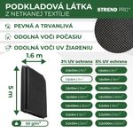 Kerti textília B1303, 1,6x5 m, nem szőtt, 50 g/m, 3% UV, fekete