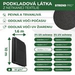 Kerti textília B1303, 1,6x10 m, nem szőtt, 50 g/m, 3% UV, fekete