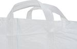 BigBag zsák TSF2, 68x35x46 cm, PP, 2 fül, fehér, zsinóros zsák, lapos aljú, max. 100 kg, kerti