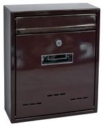 Mailbox FLATBLOCK, 31x26x9 cm, brown