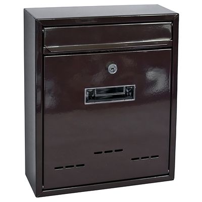 Mailbox FLATBLOCK, 31x26x9 cm, brown