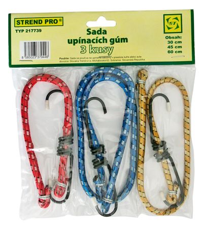 Guma upínacia Strend Pro LB349, 8 mm, 1x 30-45-60 cm, s oceľovými háčikmi