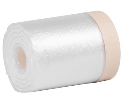 Strend Pro fedőfólia, 550 mm, L-30 m, PE, maszkoló ragasztószalaggal
