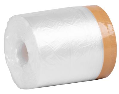 Fólia krycia Strend Pro, 550 mm, L-35 m, PE, maliarska, s látkovou lepiacou páskou, zakrývacia na podlahu