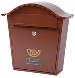 Mailbox NAPOLEON A, 365x135x365 mm, brown