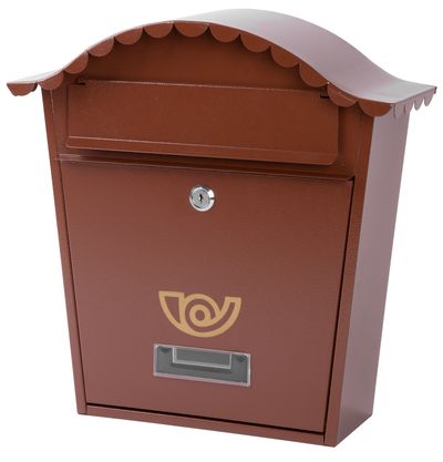 Post box NAPOLEON A, brown 365x365x135 mm