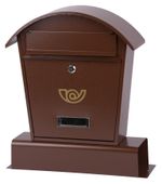 Mailbox LAMBERT A, with newspaper holder, brown