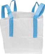 Big Bag TOF4, 70x70x70 cm, PP, 4 loops, white, flat bottom, max. 800 kg