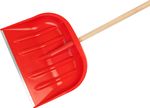 Snow Pusher Snowman D, 470x370 mm, PVC, with metal edge, wooden D-handle 100 cm, assorted colors