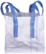 Large volume bag BigBag TOF4, 93x93x120 cm, PP, 4 ears, white, flat bottom, max. 1000 kg