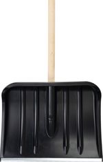 Snow Pusher Snowman M1, 435x330 mm, PVC, with metal edge, wooden D-handle