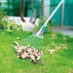 Levélgereblye AQUACRAFT® 380310, PREMIUM, kerti, legyező, állítható, ALU nyél