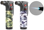 Lighter Strend Pro Mini torch with stand, camouflage, refillable, 75x45x120 mm, Sellbox 12 pcs