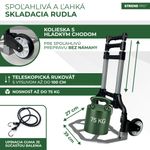Molnárkocsi Strend Pro, szállítókocsi, összecsukható lépcsőző, teleszkópos, max. 75 kg