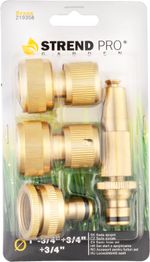 Csatlakozókészlet Strend Pro Garden GF343, öntöző, kerti, adapter 3/4"-1, csatlakozók 3/4", fúvóka