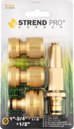 Csatlakozókészlet Strend Pro Garden GF341, öntöző, kerti, adapter 3/4"-1, csatlakozók 1/2", fúvóka