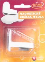 Soap holder, magnetic, self-adhesive, plastic