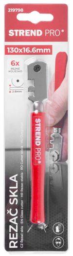 Glass cutter Strend Pro, 130x16.6 mm, wooden handle, manual