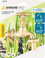 Csap Strend Pro, mosdóhoz Gardens, sárgaréz, 1/2"