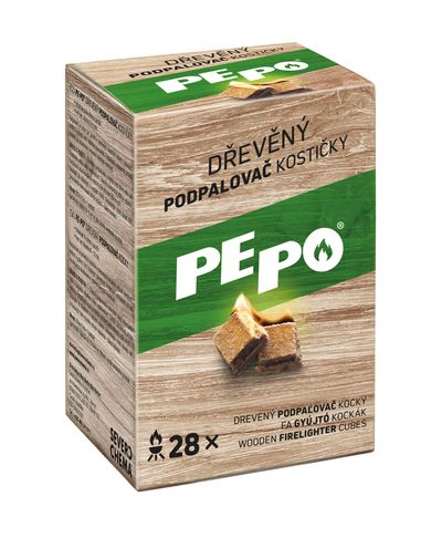 Gyújtós PE-PO®, fa, 28 db, grillhez, kályhához, kandallóhoz, kemencéhez