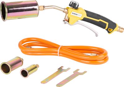 Burner Strend Pro H55A X305, 30-40-50 mm, blowtorch, for gas, LPG, hose L-1.5 m, thread G3/8", with