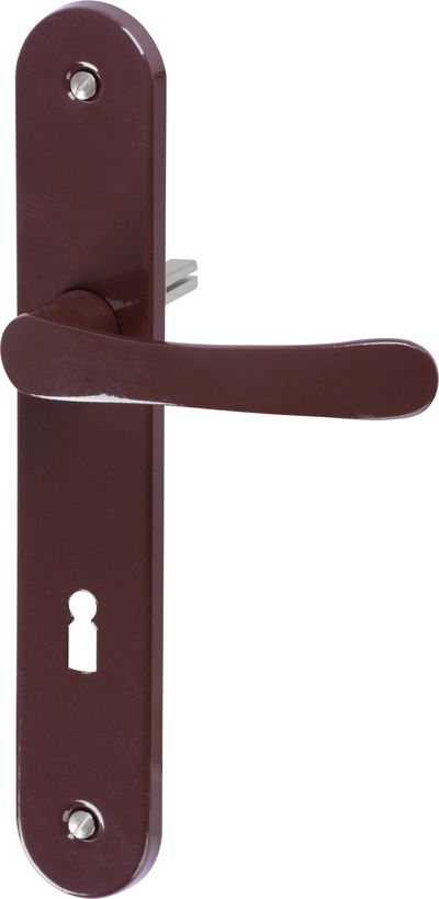 Oval shield and oval handle set Michaela K90, brown