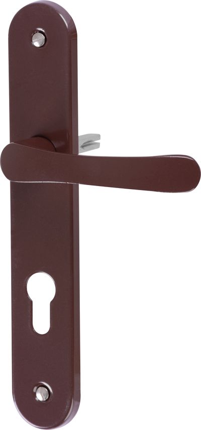 Oval shield and oval handle set Michaela V90, brown