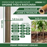 Support Rod Garden KBT 1200/12-14 mm, pack of 10 pcs, bamboo, for plants