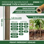 Support Rod Garden KBT 1800/12-14 mm, pack of 10 pcs, bamboo, for plants