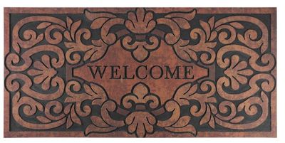 Lábtörlő MagicHome RBM 116, bejárati, Welcome, gumi, 120x58 cm
