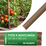 Support Rod Garden KBT 1500/16-18 mm, pack of 10 pcs, bamboo, for plants