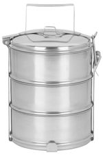 Lunch Box MagicHome SS682, stainless steel, 3x 1200 ml, 16.8x26.5 cm