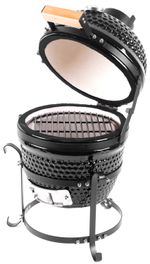 Grill Strend Pro Kamado Egg 13", 27 cm átmérő, 34,5 cm grillmagasság, fekete, 35x40,5x55 cm