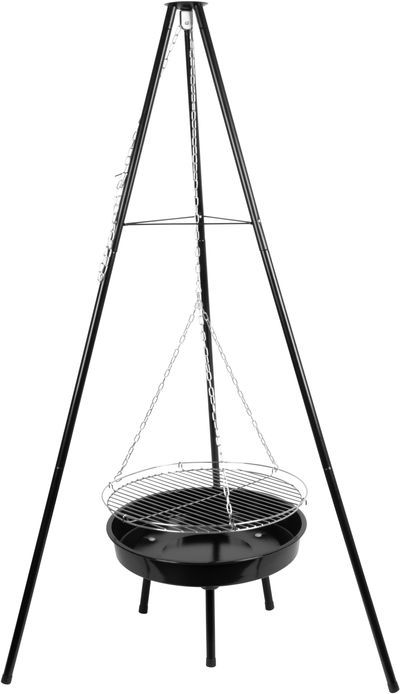 Strend Pro Bavarian, BBQ, faszén grill, beállíthatós. magasság 320-660/1500 mm