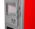 Stove Bella Thalia, red, 5,4 kW, 120 cm, cast iron/chamotte
