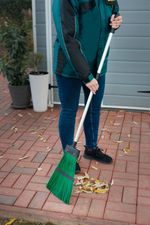 Broom MagicHome LS9241, PlasticSweeper, Green, aluminum telescopic handle, 63-96 cm handle, 26x40 cm