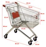 Shopping cart Racks DC70B, on wheels