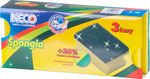 Sponge Neco 70-0059-11, for dishes, 90x60x40 mm, pack of 3 pcs