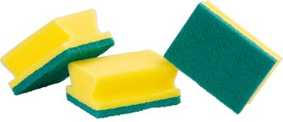 Mosogatószivacs Szivacs Neco 70-0059-11, 90 x 60 x 40 mm, csomag 3 db