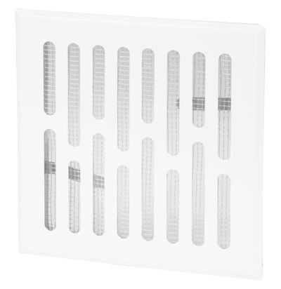 Szellőzőrács Awenta M1B 168/140 mm, fehér, fém, hálóval
