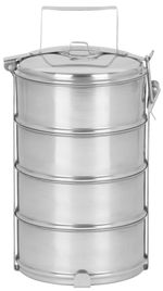 Lunch box MagicHome SS682, 4x1.2 lit., stainless steel, Stainless steel. 16x26 cm