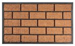 Doormat MagicHome RBC 124, for entrance, Brickwall, 45x75 cm, rubber/coir