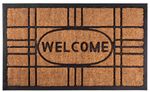 Doormat MagicHome RBC 196, for entrance, Welcome, 45x75 cm, rubber/coir