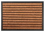 Doormat MagicHome RBC 129, for entrance, Lines, 40x60 cm, rubber/coir