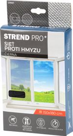 Sieť FlyScreen2 150x180 cm, proti hmyzu a komárom, na okno, čierna PE
