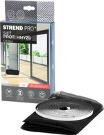 Háló FlyScreen2, 220x65 cm, rovarok és szúnyogok ellen, erkélyajtóra, fekete PE, csomag 2 db