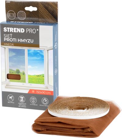 Insect net FlyScreen3 150x90 cm, brown PE