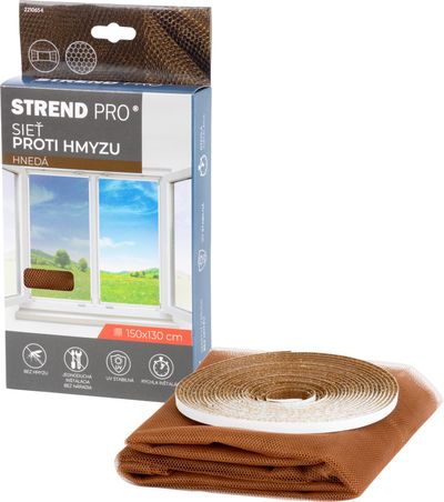 Insect net FlyScreen3 150x130 cm, brown PE