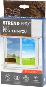 Sieť FlyScreen3 150x180 cm, proti hmyzu a komárom, na okno, hnedá PE