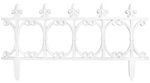 Fence Gardens F755, 64x34 cm, plastic, white, mini decorative fence